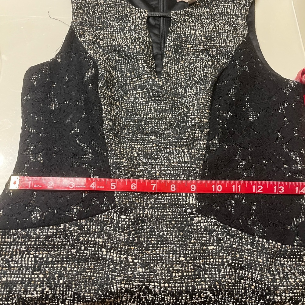 Banana Republic Black and Gray Textured Dress